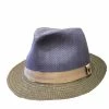 Disney Hat - Fedora Hat - Mickey Mouse Band - Blue Wicker