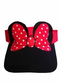 Disney Sun Visor Hat - Minnie Mouse Polka Dot Bow