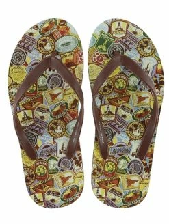 Disney Flip Flops For Men - Mickey Mouse Park Patches