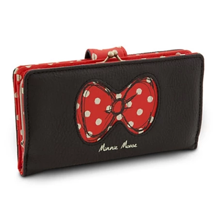 Disney Wallet - Minnie Mouse - Bow With Polka Dots - Black 3 Disney Wallet - Minnie Mouse - Bow With Polka Dots - Black