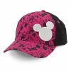 Disney Baseball Cap - Signature Mickey Mouse For Girls - Pink & Black