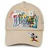 Disney Hat - Baseball Cap - Walt Disney World Retro Logo - Tan -Hats Sales 7514002523732