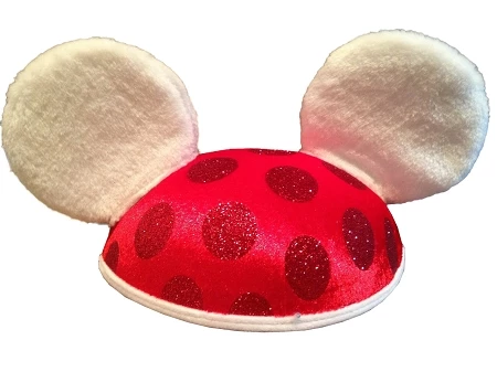 Disney Hat - Christmas Ears Hat - Minnie Mouse With Plush Ears 3 Disney Hat - Christmas Ears Hat - Minnie Mouse With Plush Ears