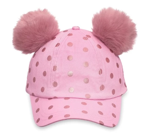 Disney Hat - Baseball Cap - Minnie Mouse Polka Dot Pom Pom - Pink 3 Disney Hat - Baseball Cap - Minnie Mouse Polka Dot Pom Pom - Pink