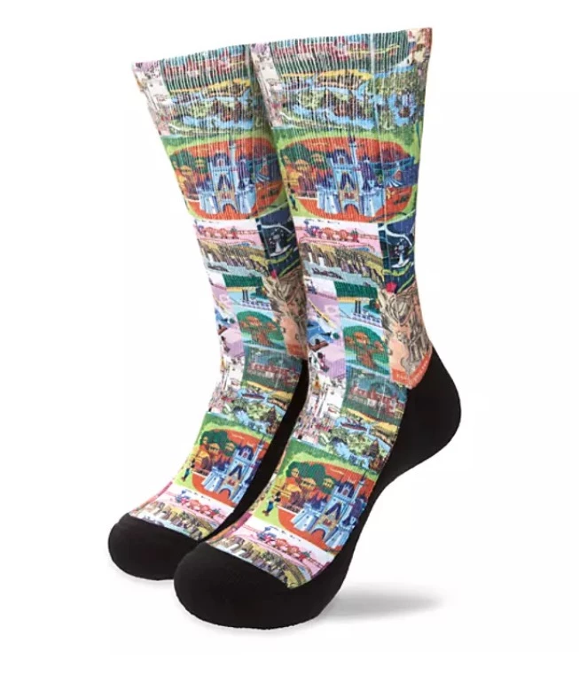 Disney Socks For Men - Magic Kingdom Map - Disney Parks 3 Disney Socks For Men - Magic Kingdom Map - Disney Parks