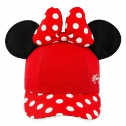 Disney Hat - Baseball Cap - Minnie Mouse With Ears - Red - Youth