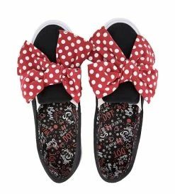 Disney Canvas Shoes For Women - Minnie Mouse Big Red Bow