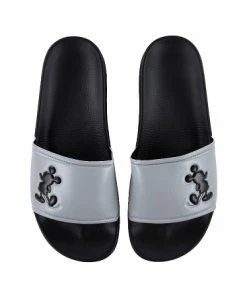 Disney Sandals For Men - Mickey Mouse Icon - Black And Gray