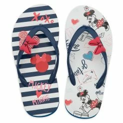 Disney Flip Flops For Girls - Minnie Mouse - Nautical