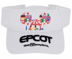 Disney Sun Visor Hat - Epcot - Mickey Flags