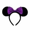 Disney Ears Headband Hat - Minnie Sequin Bow With Plush Ears - Purple -Hats Sales img 6259