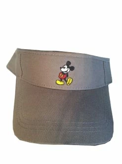 Disney Sun Visor Hat - Mickey Mouse Standing - Gray
