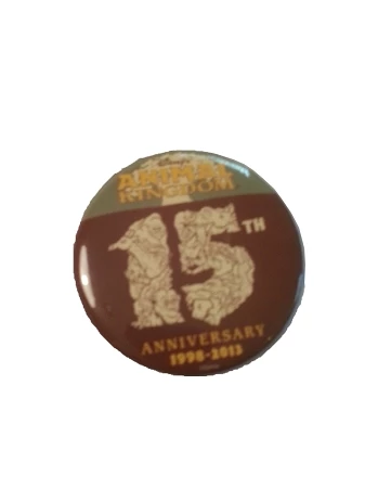 Disney Souvenir Button - Animal Kingdom 15th Anniversary 3 Disney Souvenir Button - Animal Kingdom 15th Anniversary
