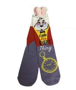 Disney Socks For Adults - White Rabbit - Late For Everything
