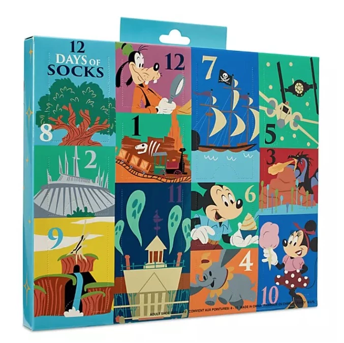 Disney Socks Set - 12 Days Of Socks - Mickey And Friends 3 Disney Socks Set - 12 Days Of Socks - Mickey And Friends