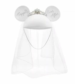Disney Hat - Ears Hat - Minnie Mouse Bride - Happily Ever After