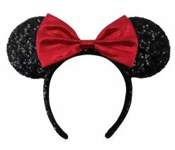 Disney Ears Headband - Minnie Mouse Sequined - Red Bow