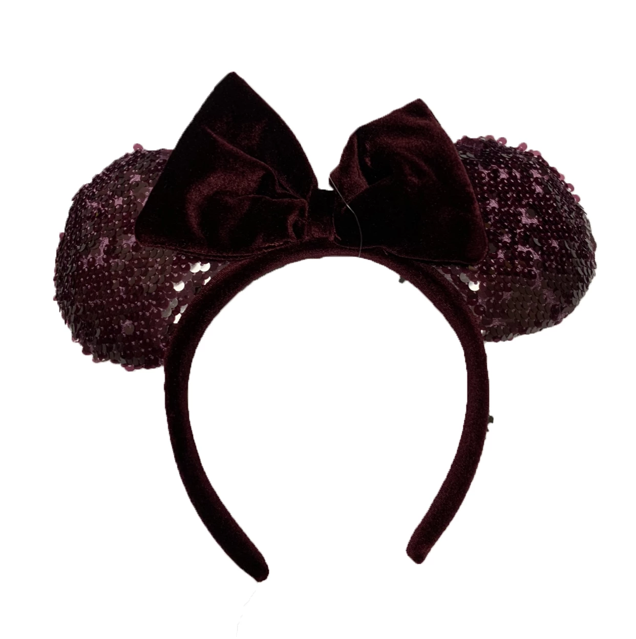 Disney Ears Headband - Minnie Mouse - Velvet Burgundy 3 Disney Ears Headband - Minnie Mouse - Velvet Burgundy