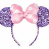 Disney Ears Headband - Minnie Mouse Sequined - Lavender & Pink 2 Disney Ears Headband - Minnie Mouse Sequined - Lavender & Pink -Hats Sales sc14312