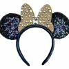Disney Ears Headband - 50th Anniversary - Gold Jewel Bow -Hats Sales sc14993