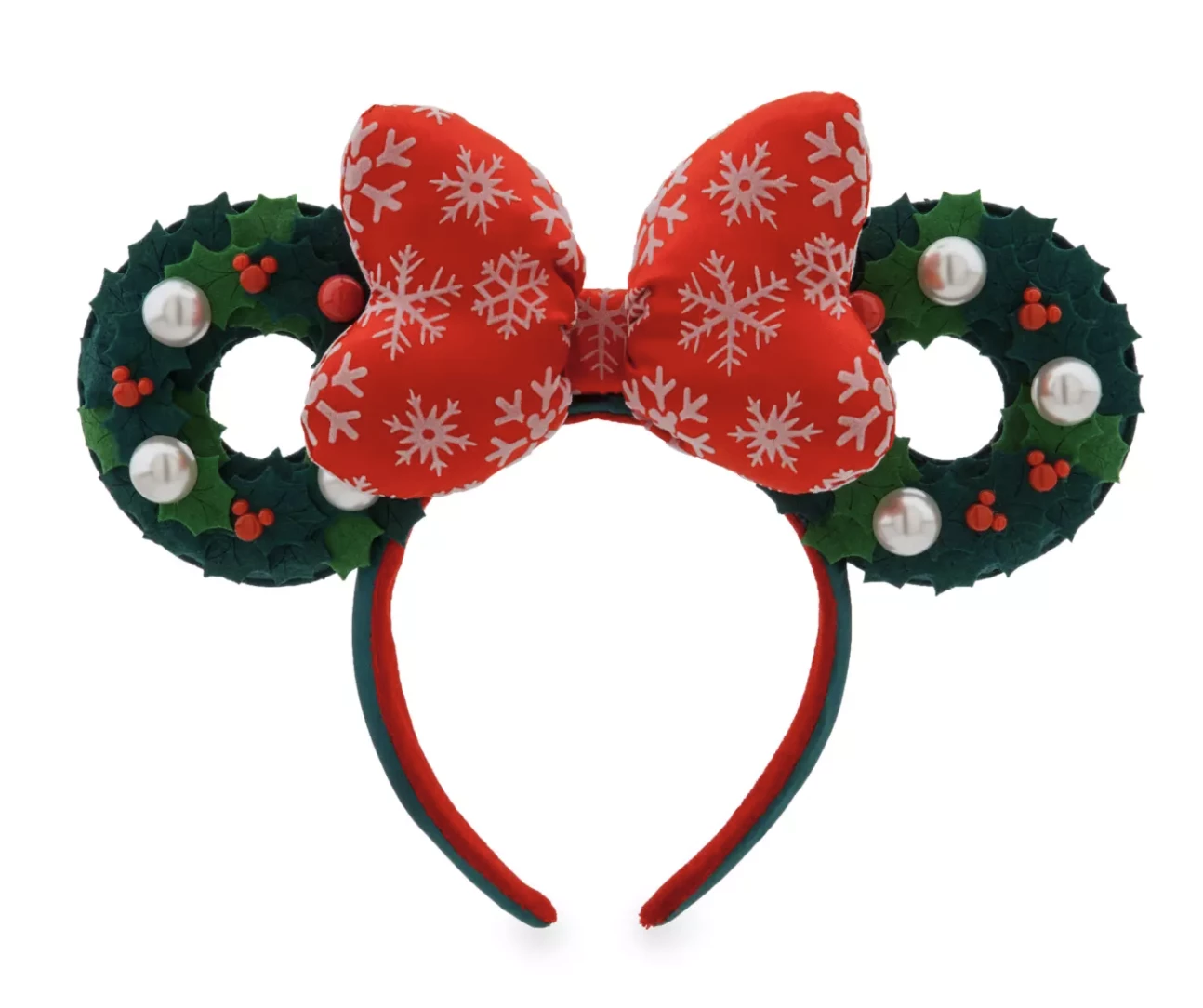 Disney Ears Headband - Minnie Mouse - Holiday Wreath 3 Disney Ears Headband - Minnie Mouse - Holiday Wreath