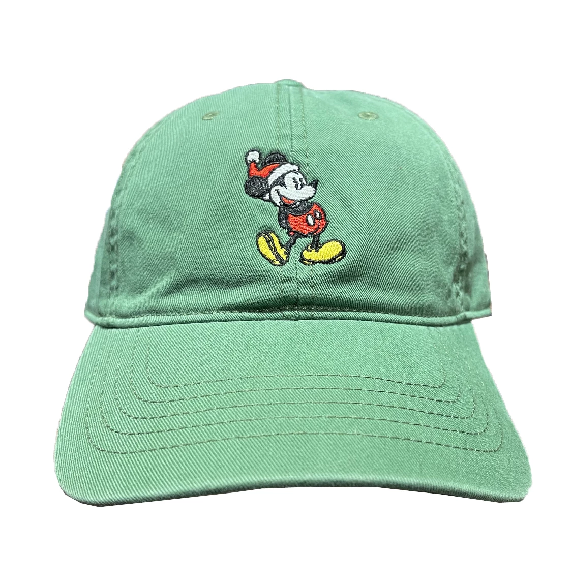 Disney Hat - Baseball Cap - Holiday Santa Mickey - Green 3 Disney Hat - Baseball Cap - Holiday Santa Mickey - Green