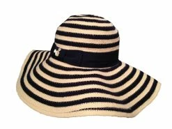 Disney Sun Hat For Women - Mickey Mouse Striped - Blue And White