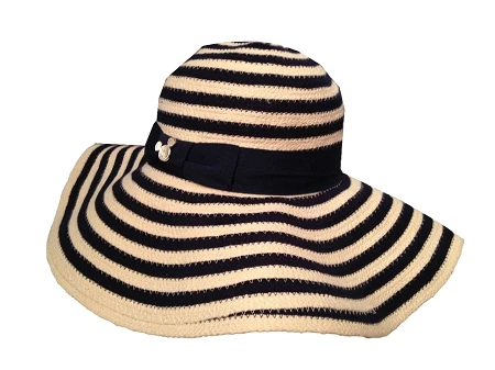 Disney Sun Hat For Women - Mickey Mouse Striped - Blue And White 3 Disney Sun Hat For Women - Mickey Mouse Striped - Blue And White